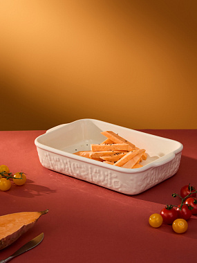 картинка Блюдо для запекания Birds of Paradise, 30х19 см, кремовое от магазина Одежда+