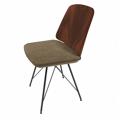 Стул E9.6, FiberGuard, орех/серо-зеленый, анонс элемента
