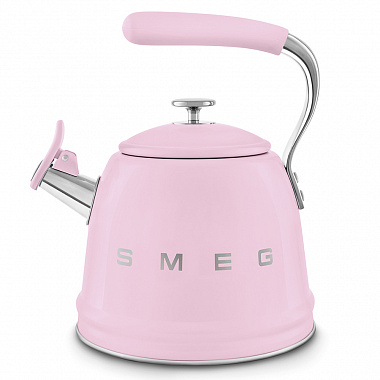 картинка Чайник со свистком Smeg, 2,3 л, розовый от магазина Одежда+