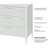 Изображение товара Комод с 3-мя ящиками Type, 51х120х85 см, белый