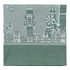 Изображение товара Скатерть из хлопка зеленого цвета с рисунком Щелкунчик из коллекции New Year Essential, 180х180см