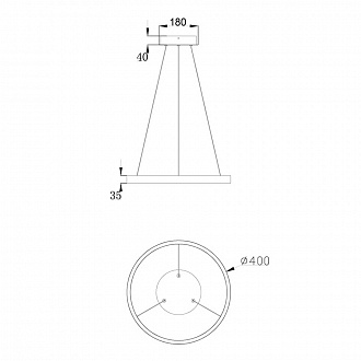 Изображение товара Светильник подвесной Technical, Rim, Ø40 см, белый