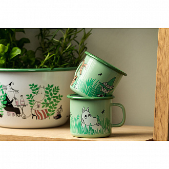 Изображение товара Кружка эмалированная Moomin, Мальчики в саду, 250 мл