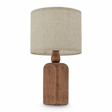картинка Светильник настольный Modern, Forest, Ø25х45 см, бежевый/дерево от магазина Одежда+
