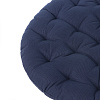 Изображение товара Подушка на стул круглая из хлопка темно-синего цвета из коллекции Essential, 40 см