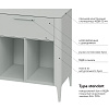 Изображение товара Тумба с 5-ю ящиками Type, 51х198х80 см, светло-серая