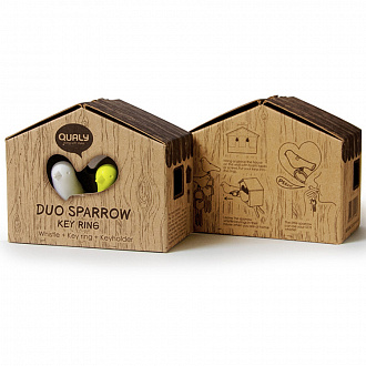 Изображение товара Держатель для ключей Duo Sparrow, коричневый/белый/зеленый