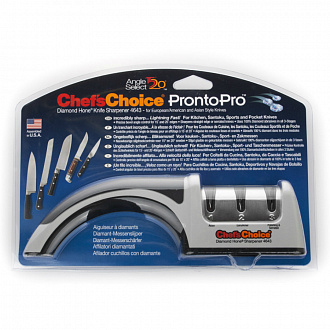 Изображение товара Точилка для ножей механическая Chef's Choice 4643, серая с черным