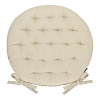Изображение товара Подушка на стул круглая из хлопка бежевого цвета из коллекции Essential, 40 см