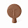 Фигура декоративная Maschera, 14х6х18 см, коричневая