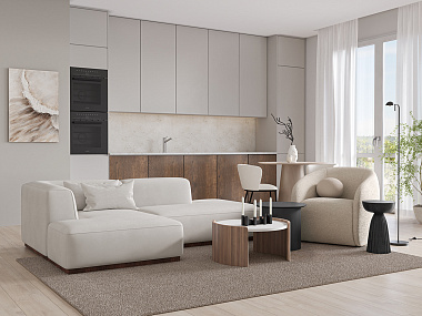 Кресло Float, 82x83х75 см, бежевое, анонс элемента