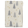 Изображение товара Плед из хлопка с новогодним рисунком Magic forest из коллекции New Year Essential, 130х180 см