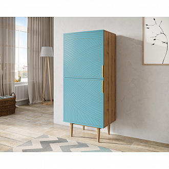 Изображение товара Комод Line, 60х45х140 см, голубой