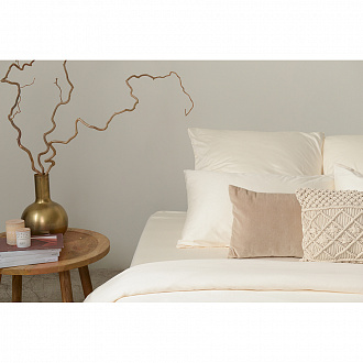 Изображение товара Комплект постельного белья из сатина кремового цвета из коллекции Essential, 150х200 см
