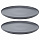 Набор из двух тарелок темно-серого цвета из коллекции Essential, 25 см