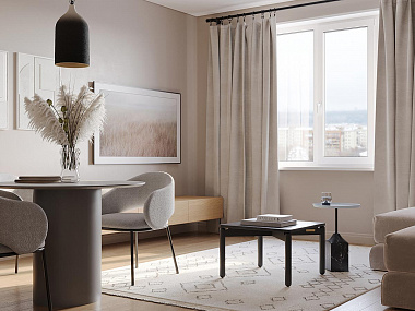 Столик кофейный Saga, 60х60 см, темно-серый, анонс элемента