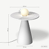 Изображение товара Столик керамический с подсветкой Bao, Ø42х60 см, белый