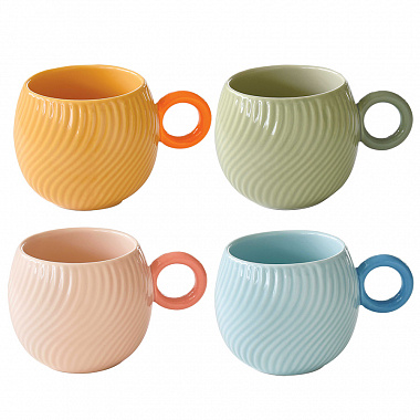 картинка Набор кружек Waves, 350 мл, 4 шт. от магазина Одежда+