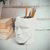 Изображение товара Подставка для канцелярских принадлежностей The Head, 12 см, белая