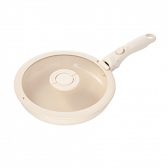 Сковорода с крышкой и съемной ручкой Smart Ceramic, Ø24 см