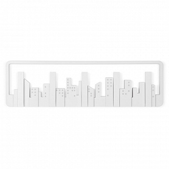 Изображение товара Вешалка настенная Skyline, 50 см, белая, 5 крючков
