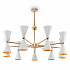 Светильник подвесной Modern, Vesper, 18 ламп, Ø103 см, белый с золотом