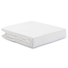 Изображение товара Простыня на резинке из сатина белого цвета из коллекции Essential, 160х200х30 см