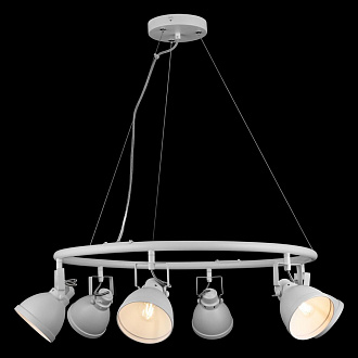 Изображение товара Светильник подвесной Loft, Roslyn, 6 ламп, Ø75х16 см, белый