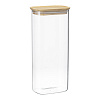 Изображение товара Банка для хранения прямоугольная Glass Bamboo, 2 л