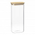Банка для хранения прямоугольная Glass Bamboo, 2 л