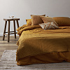 Изображение товара Комплект постельного белья изо льна и хлопка цвета карри из коллекции Essential, 150х200 см
