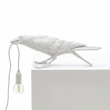 картинка Светильник настенный Bird Lamp Playing, белый от магазина Одежда+