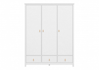 Шкаф 3-х створчатый Wood, 164,5х61х210 см, белый