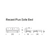 Изображение товара Диван Recast Plus с ножками из темного дерева, оранжевый