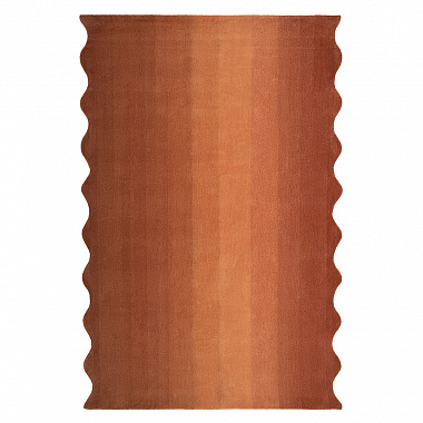 Ковер из шерсти Over Horizon терракотового цвета из коллекции Trendy Ruffles, анонс элемента