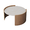 Изображение товара Столик Lagom Stone Ø65 см, камень/натуральный дуб