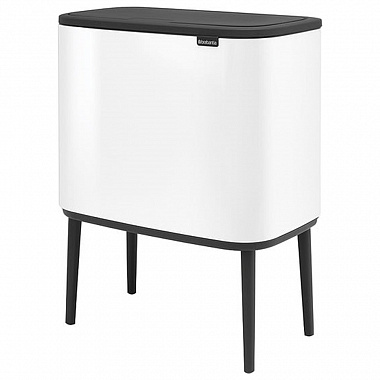 Бак для мусора Brabantia, Touch Bin Bo, 3х11 л, белый