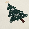 Изображение товара Плед из хлопка с новогодним рисунком Christmas Bows из коллекции New Year Essential, 130x180 см