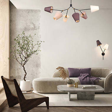 картинка Светильник потолочный Modern, Hats, 6 ламп, 120х98 см от магазина Одежда+