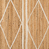 Изображение товара Ковер из джута бежевого цвета с геометрическим рисунком и с бахромой из коллекции Ethnic, 300x400см