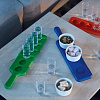 Изображение товара Набор для закусок на деревянной подставке Paddle Pop, 40 см, белый, синий, 4 пред.