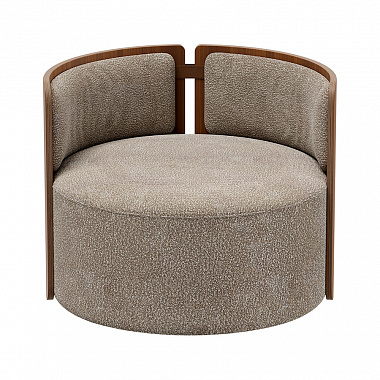 Кресло крутящееся Lagom 800, ∅82,5 см, бежевый/орех, анонс элемента
