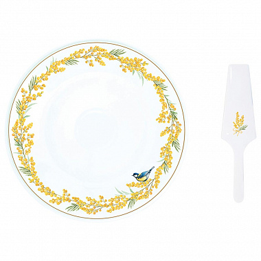 картинка Блюдо для торта с лопаткой Mimosa, 32 см от магазина Одежда+