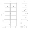 Изображение товара Витрина Twin, TW168, 112х45х216 см, осветленный дуб/слоновая кость