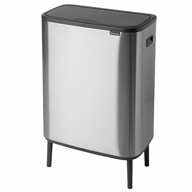 картинка Бак для мусора Brabantia, Touch Bin Bo Hi, 2х30 л, стальной матовый от магазина Одежда+