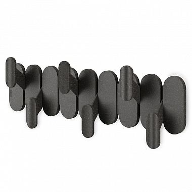 Вешалка настенная Tempo, 6 крючков, черная, анонс элемента