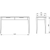 Изображение товара Консоль с 2-мя ящиками Type, 45х140х80 см, темно-серая