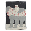 Изображение товара Плед из хлопка с новогодним рисунком Polar bear из коллекции New Year Essential, 130х180 см