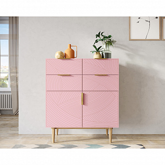 Изображение товара Комод Line, 90х60х105 см, розовый