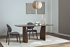 Изображение товара Обеденная группа Brunch: стол обеденный,180х90 см, дуб и 4 стула, рогожка, темно-коричневый/серый